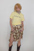TARTAN CHECK TUCK SKIRT -BROWN-
